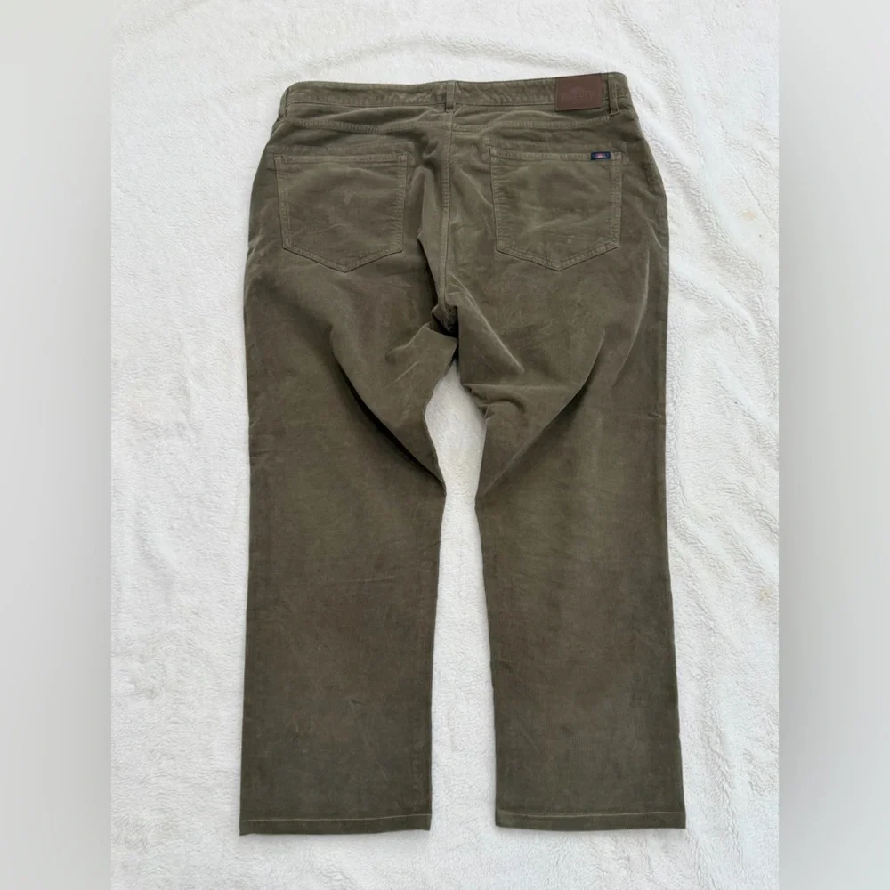 Faherty Men’s 35x24 Stretch Terry Corduroy 5-Pocket Pant Mountain Forest Green